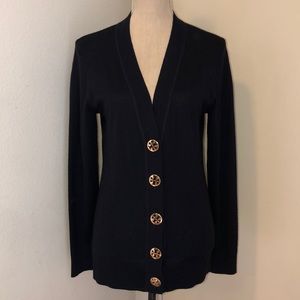 Navy Tory Burch Long Cardigan